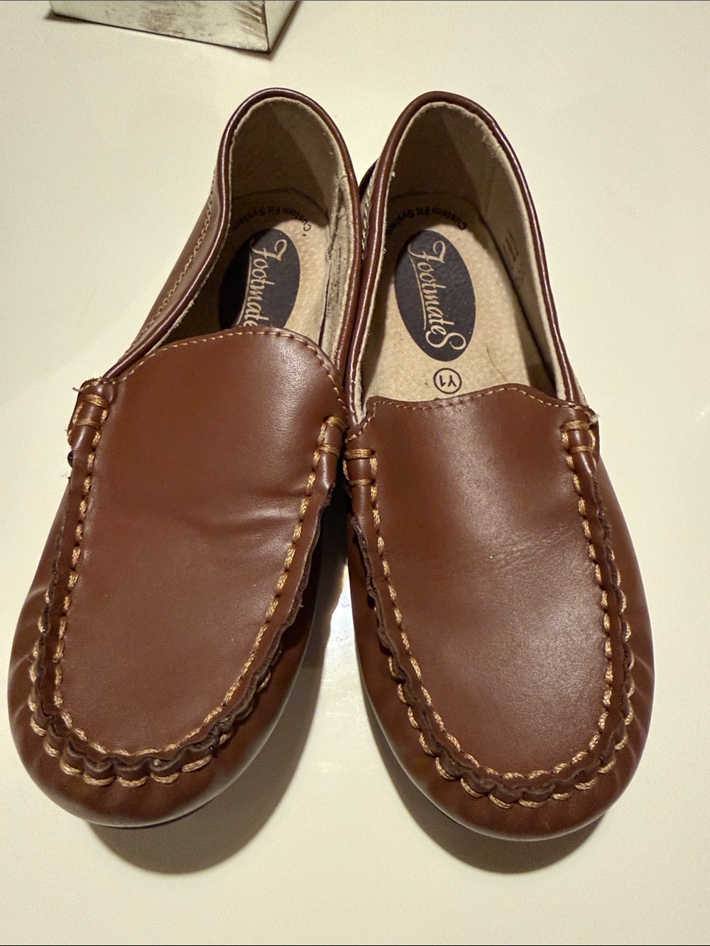 FootMates Brown Slip-On Moccasin Loafers